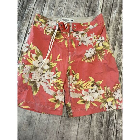 American Eagle Outfitters Swim Trunks Size 32 salmon, color 10in Inseam - Picture 2 of 10